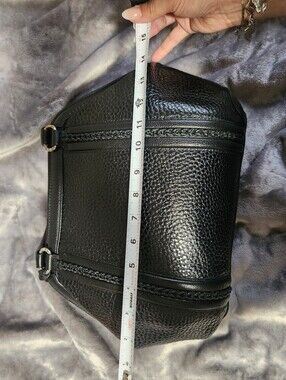 Brighton Black Leather Satchel